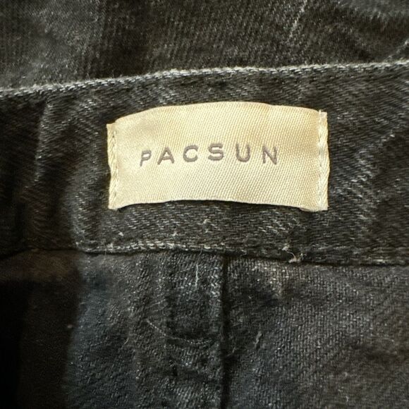 Pacsun Size 26 90s Boyfriend Cotton Distressed Black High Rise Bootcut - Picture 8 of 13